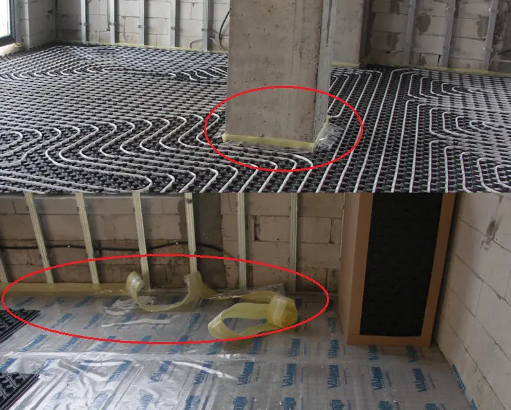 Banda perimetrală pentru încălzire în pardoseală